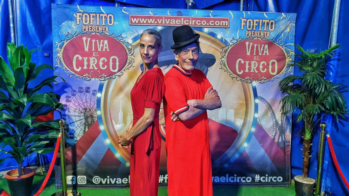 Mónica Aragón i Fofito, abans de sortir a l’escenari en un dels seus espectacles a Lleida.