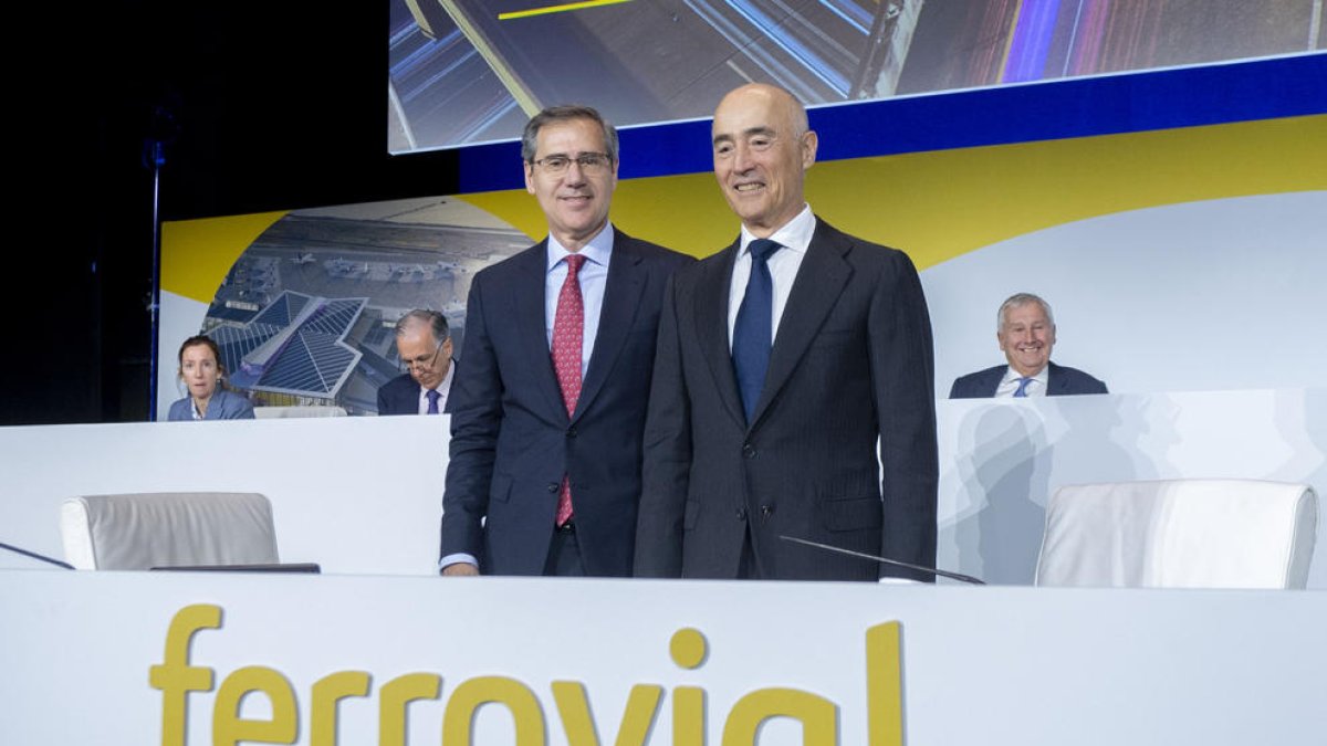 El conseller delegat de Ferrovial, Ignacio Madridejos, i el president de Ferrovial, Rafael del Pino.