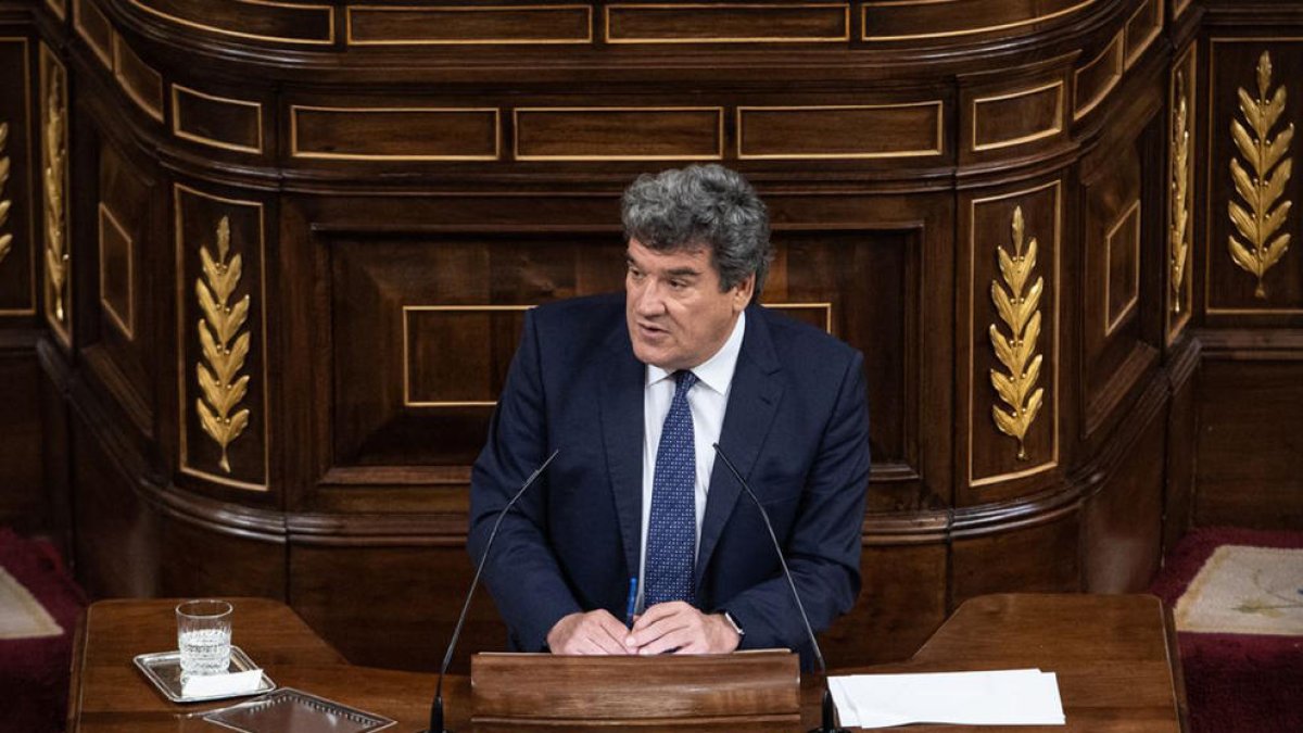 El ministro de Seguridad Social, José Luis Escrivá, en el debate de la reforma del sistema de pensiones.