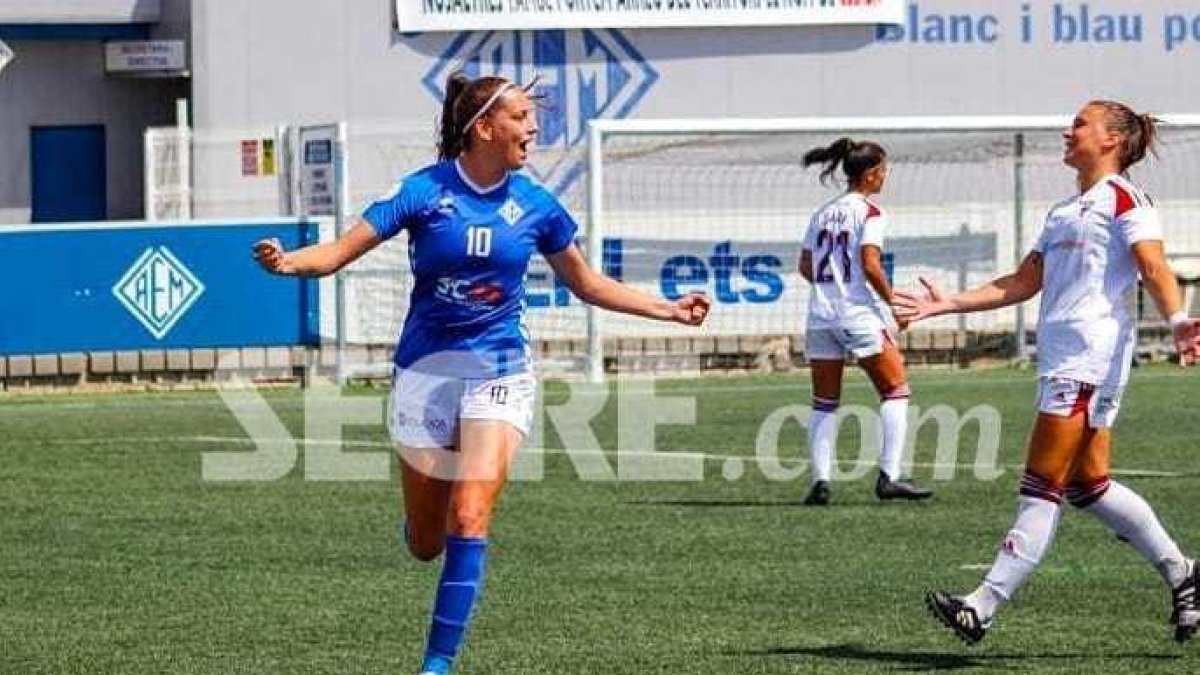 La celebració d'Andrea Gómez a l'1-0