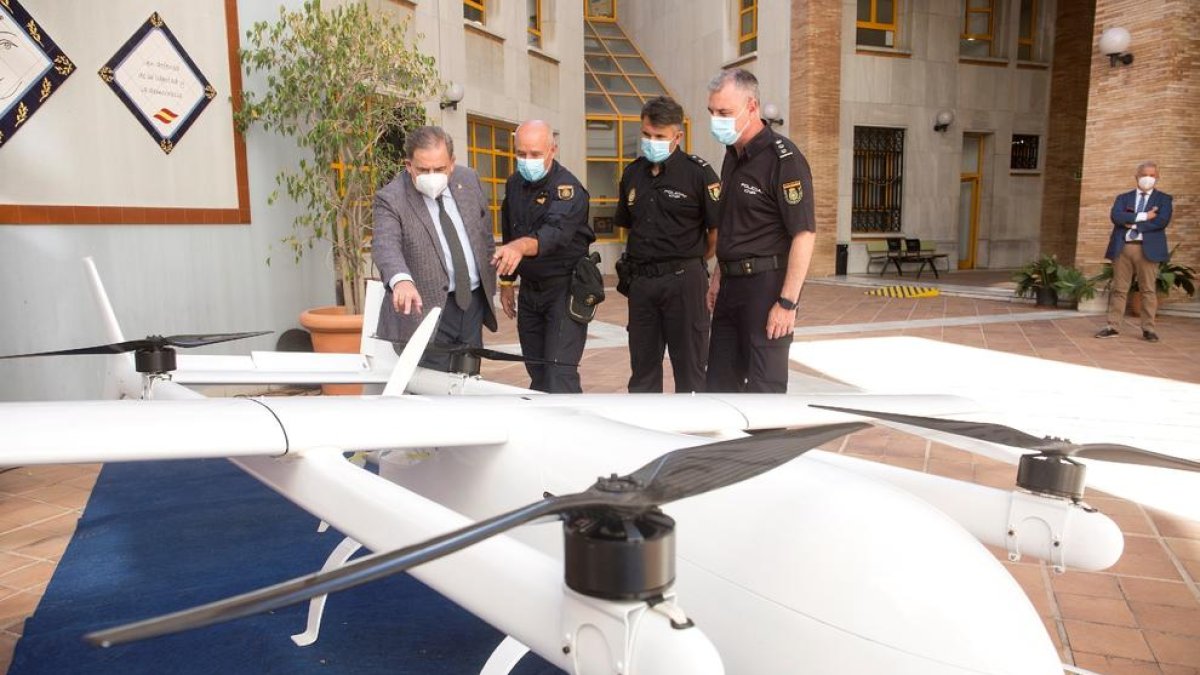 El dron intervingut, de 4,35 metres d’envergadura.