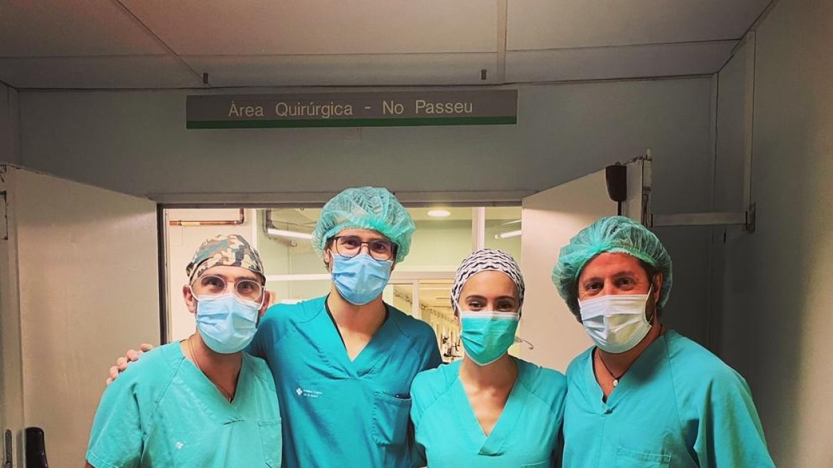 Los urólogos Pascual, Muñoz, Auguet y Marfany.