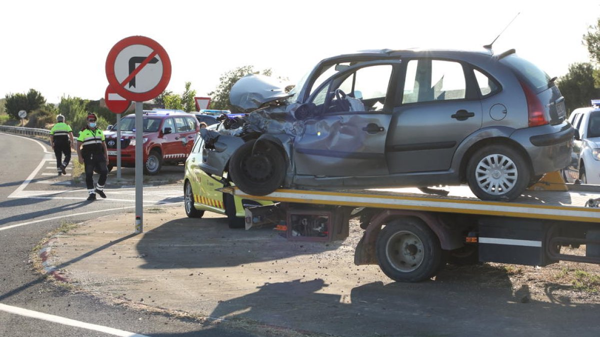 Imagen del coche en el que viajaba la víctima.