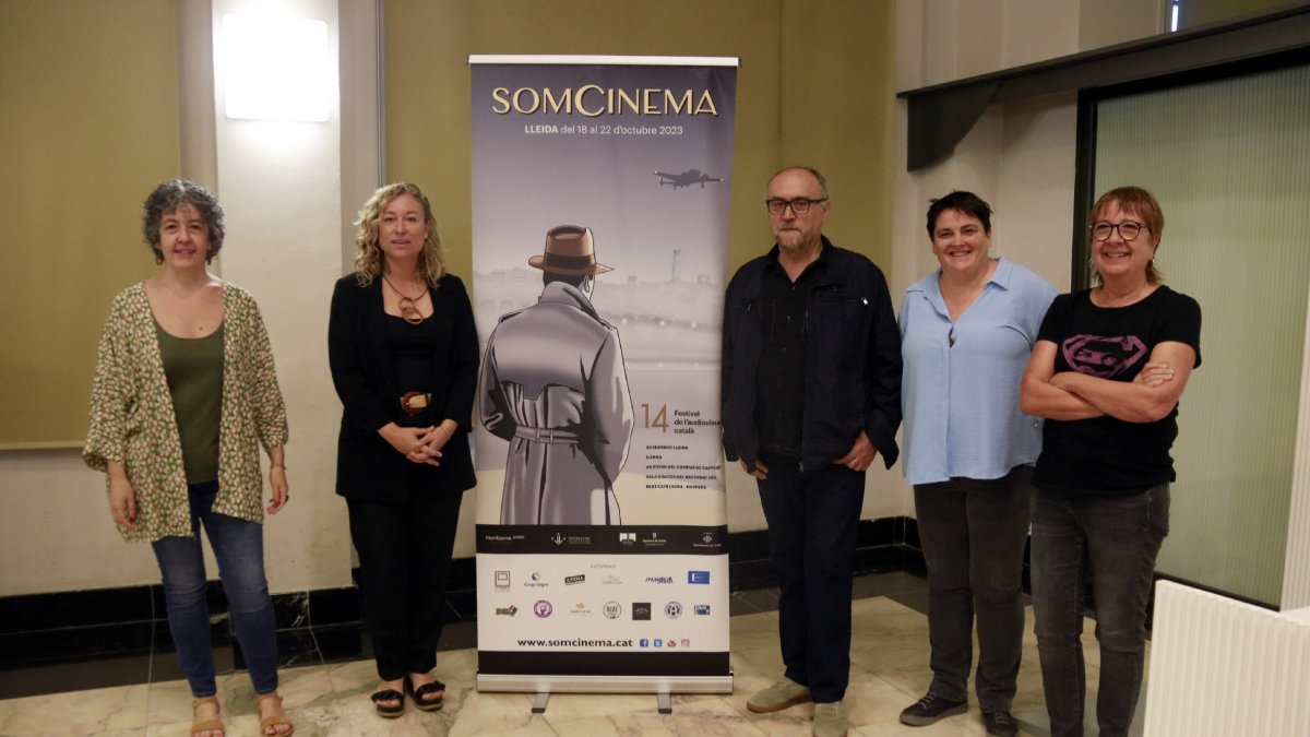 Presentació ahir a Lleida de la 14 edició del Festival de l’Audiovisual Català Som Cinema.