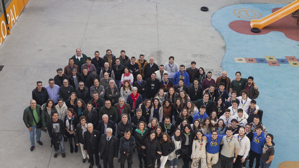 Primer acte de celebració ahir al Col·legi Episcopal del 50 aniversari de l’Esplai Epis.