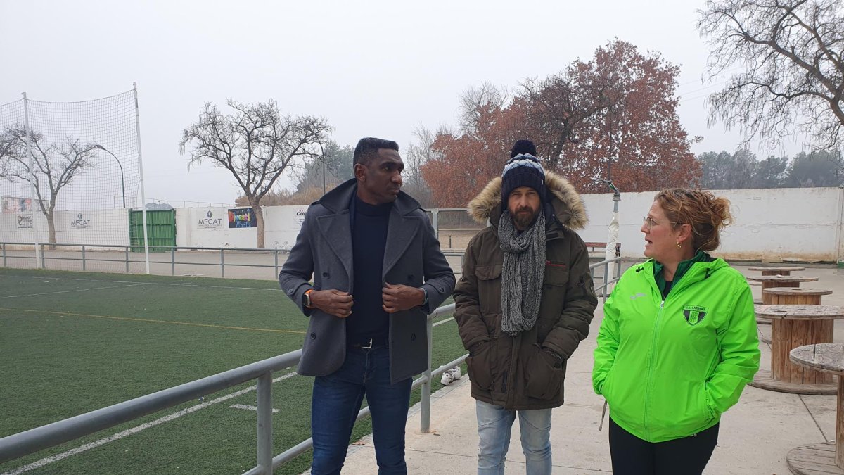 Visita la UE Gardeny. Quiñónez va ser rebut per Emilia Cuenca.