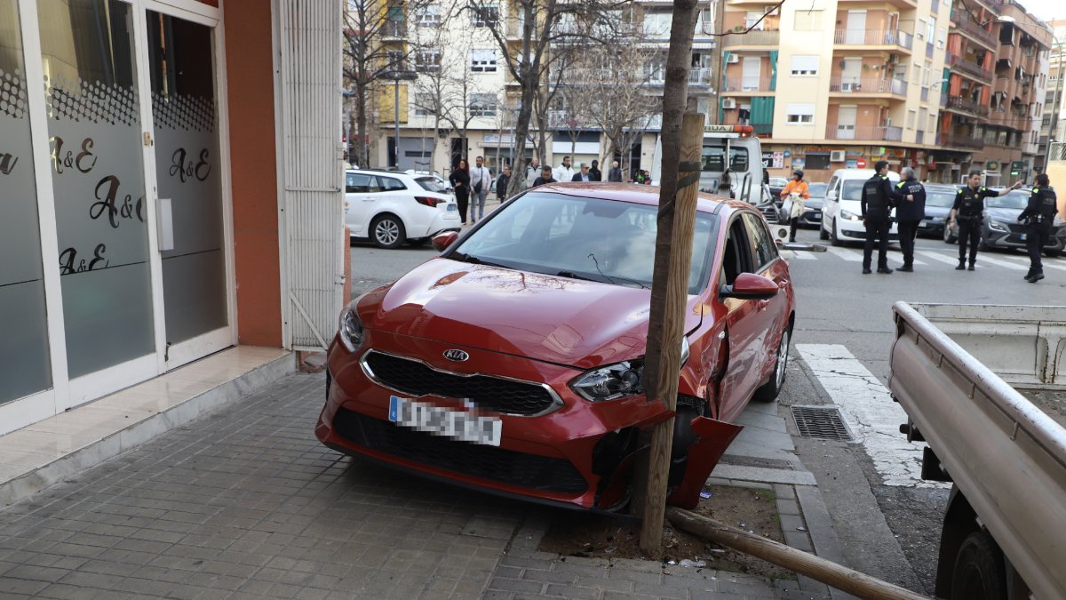 El turisme va acabar encastant-se contra un arbre.