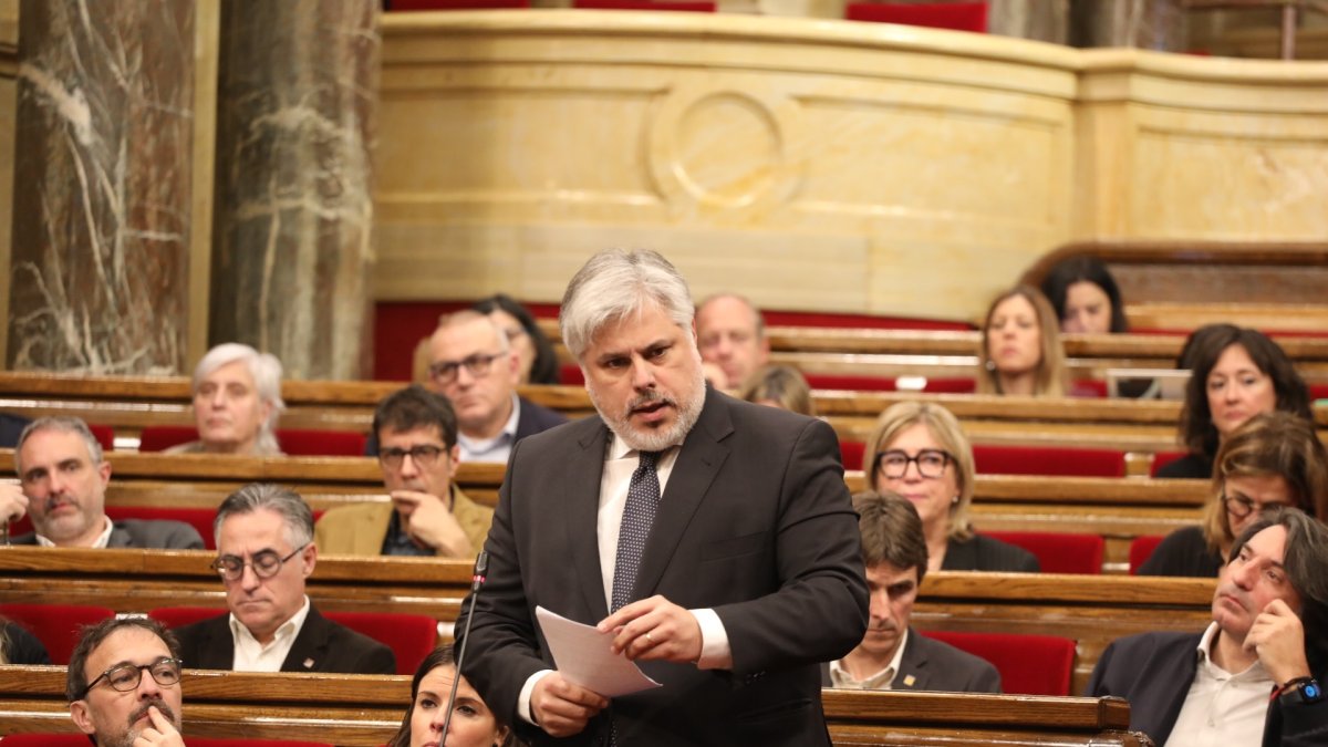 El president de Junts al Parlament, Albert Batet, durant un ple el mes de gener passat.