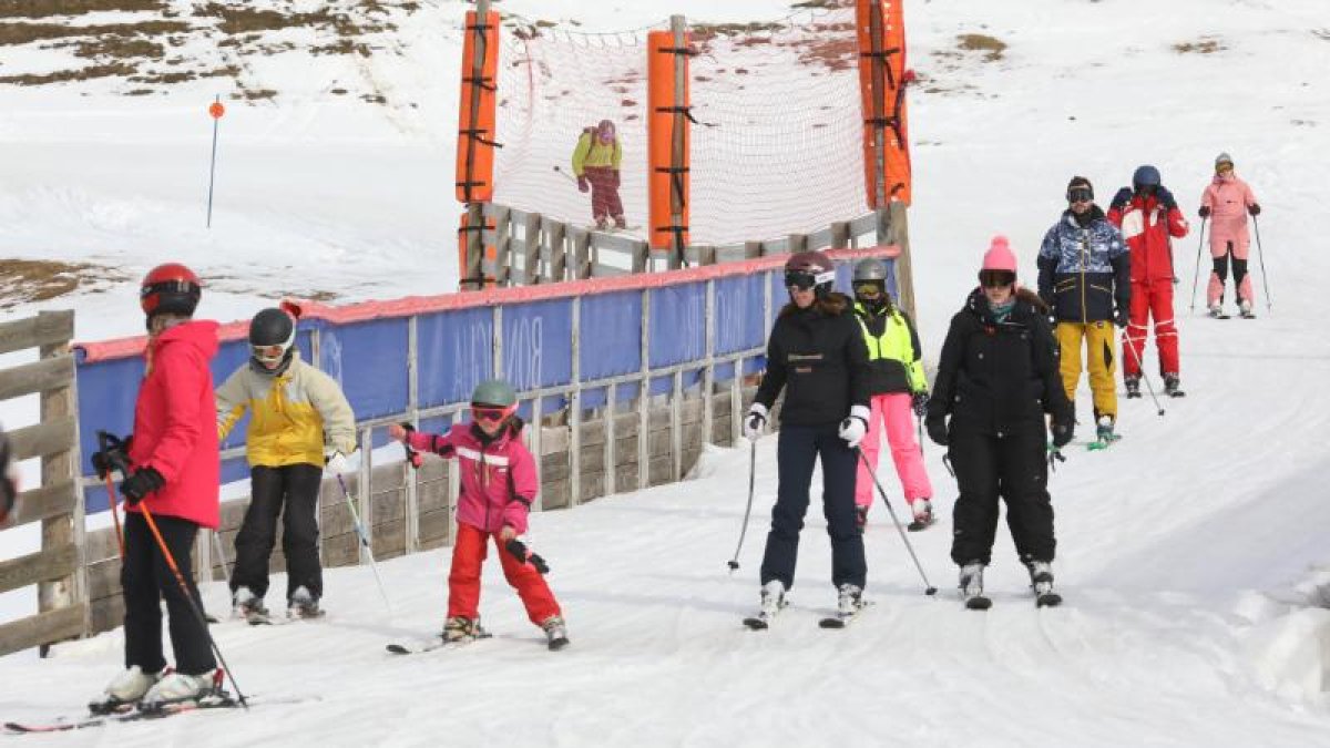 Esquiadors, ahir a l’estació de Baqueira-Beret.