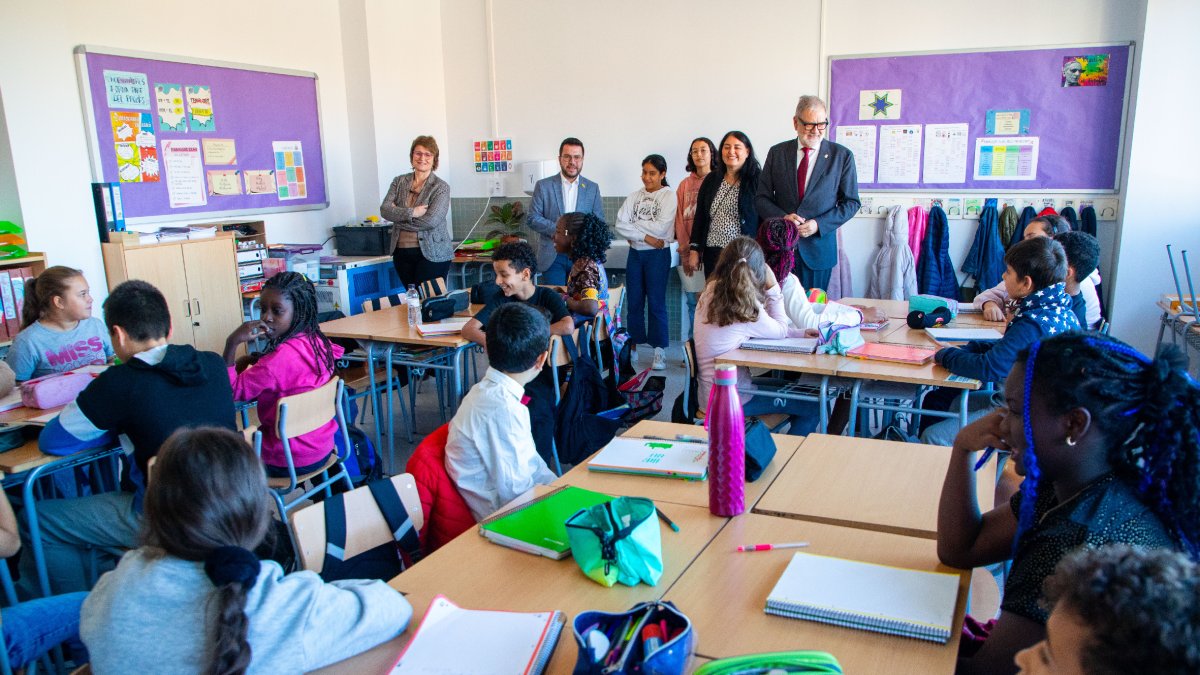Alumnes d’una escola de la ciutat de Lleida, aquest curs.
