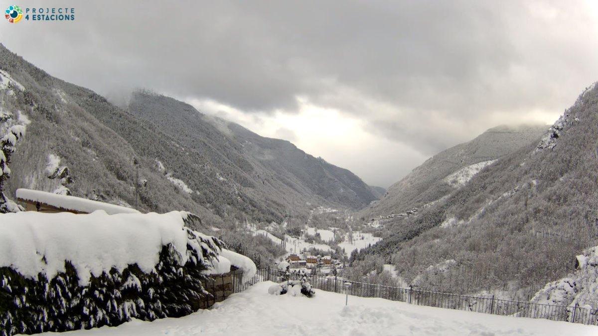 Vista de la nevada des de Capdella.
