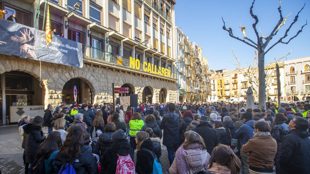 Concentració contra la violència masclista a Balaguer.