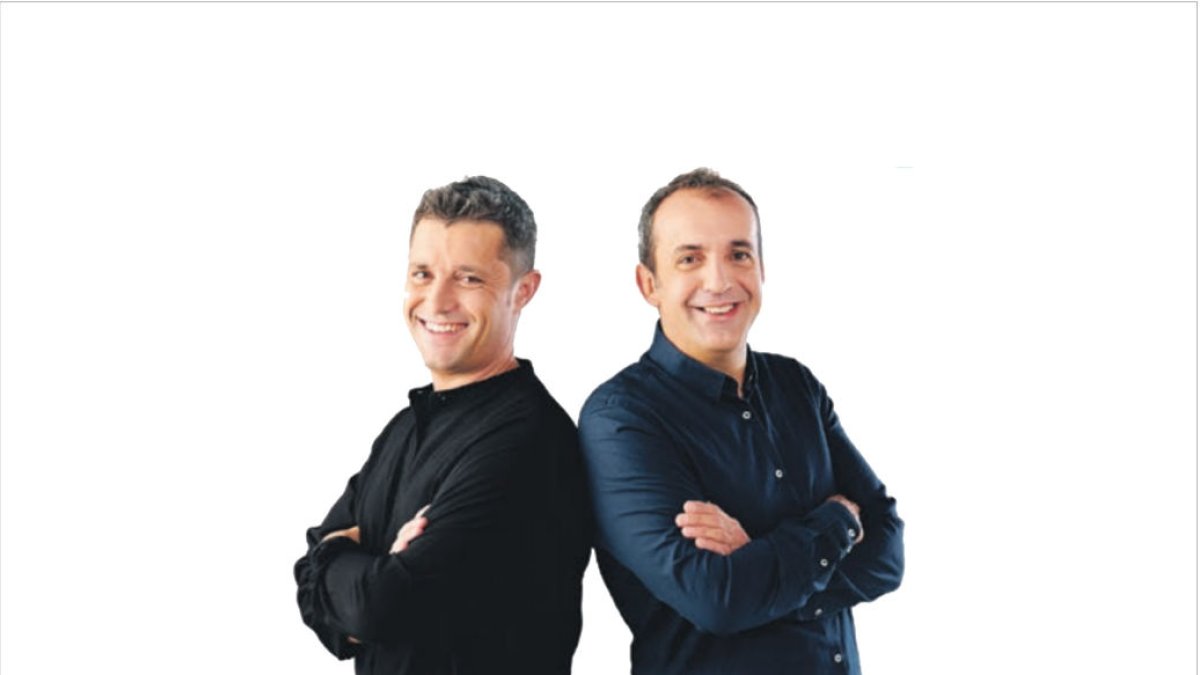 Sique Rodríguez (esq.) i Lluís Flaquer, presentadors del programa.