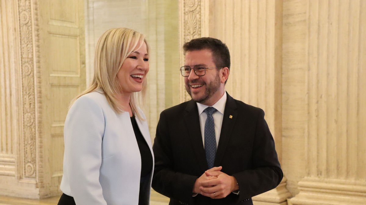 Aragonès va reunir-se ahir a Belfast amb la primera ministra d’Irlanda del Nord, Michelle O’Neill.