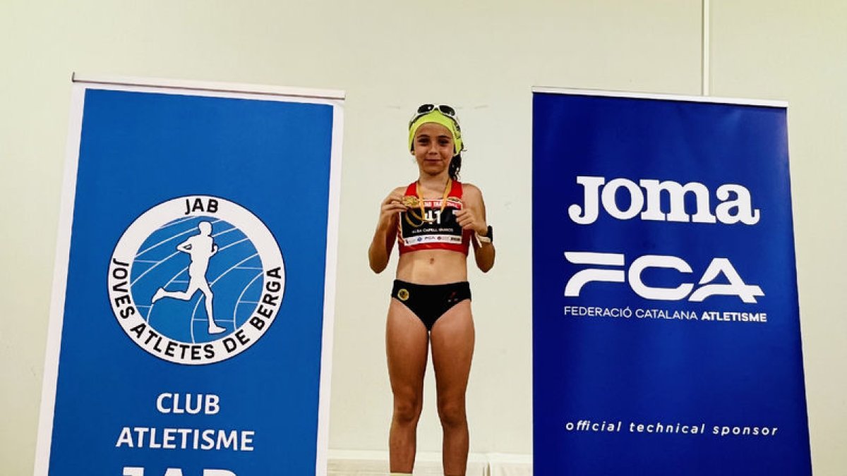 La junedenca Alba Capell, campiona de la Copa Catalana de trail sub-12