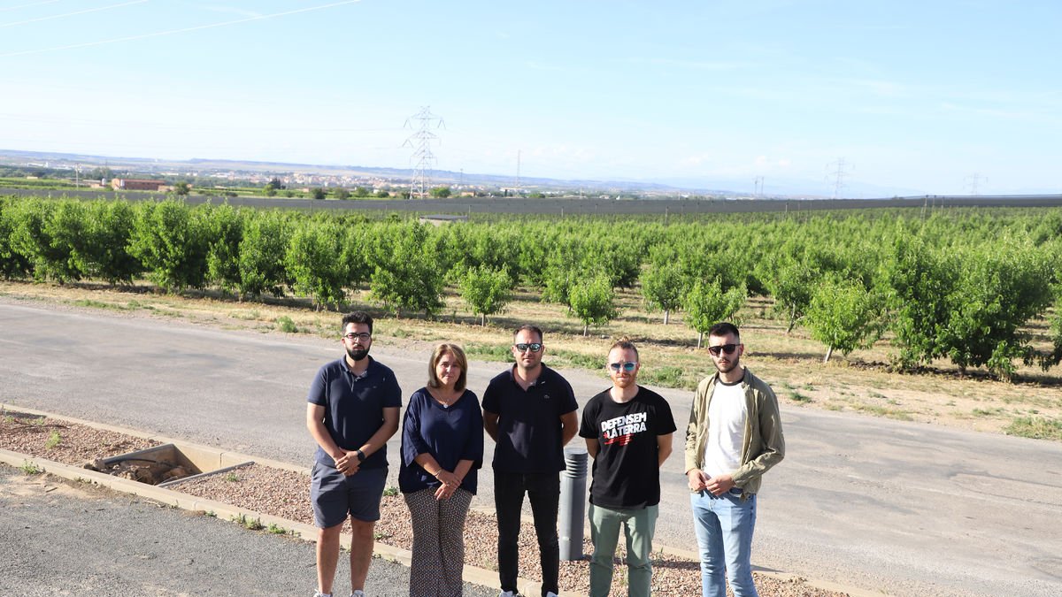 Alcaldes del Segrià a la zona que travessarà la nova línia d’alta tensió.