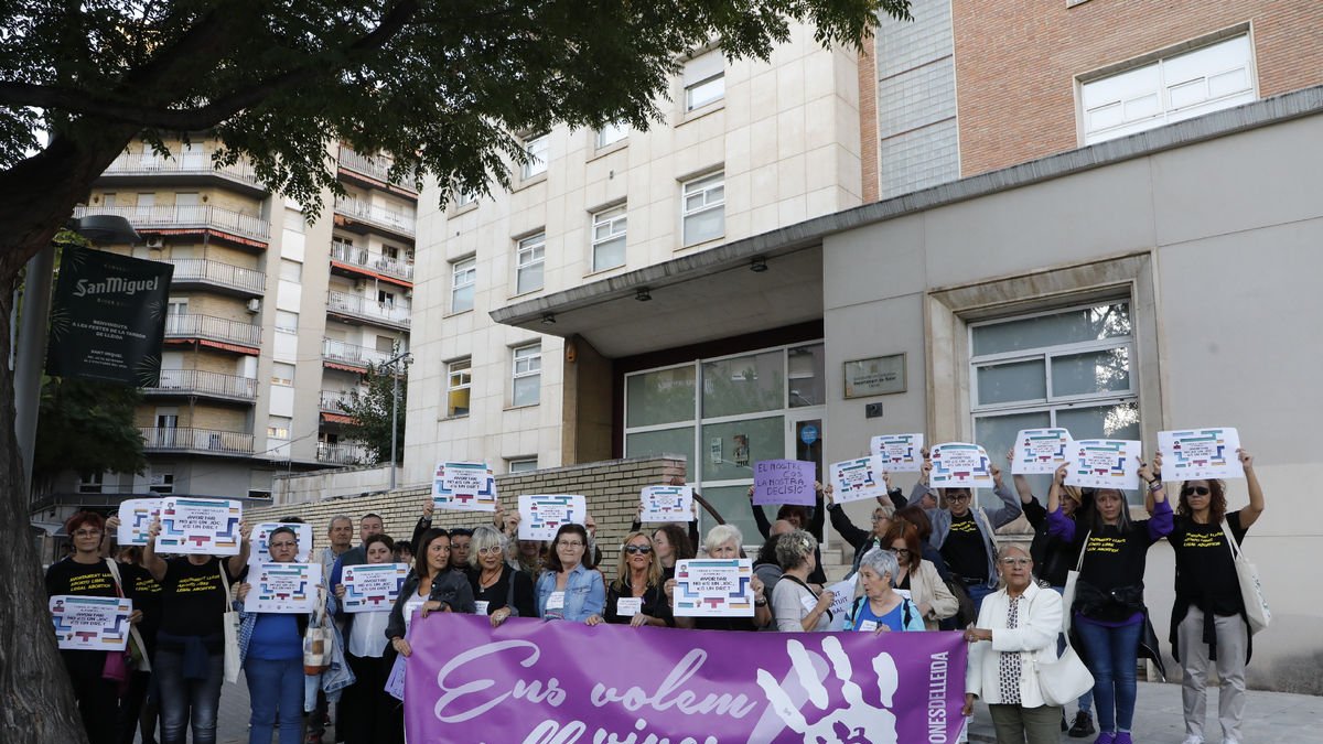 Una mobilització a favor del dret de l’avortament a Lleida.