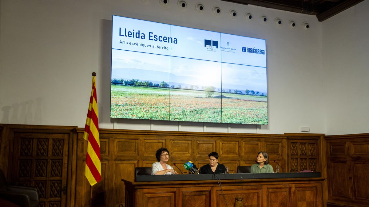 El projecte ‘Lleida Escena’ es va presentar ahir a l’Institut d’Estudis Ilerdencs de Lleida.