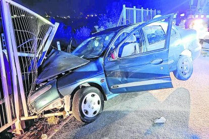 Imatge del vehicle després del sinistre que va tenir lloc ahir a la matinada.