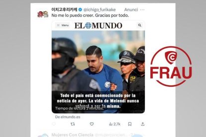 Uno de los mensajes fraudulentos.