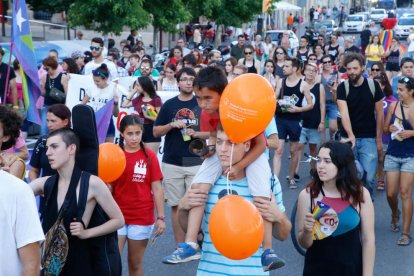 Manifestació descentralitzada de la Comissió Unitària 28-J per a l'alliberament lesbià, gai, transsexual, bisexual i intersexual