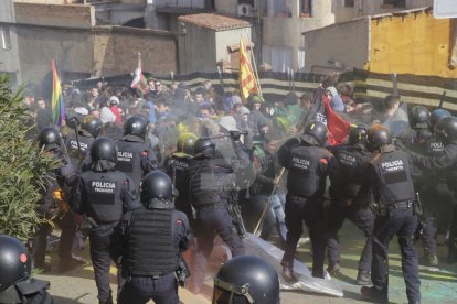 © Càrrega policial amb ferits a Lleida