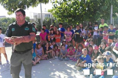 Moment de l’alliberament a l’escola Alfred Potrony de Térmens.