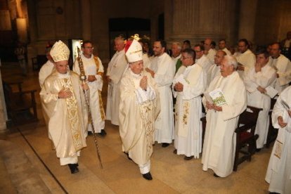 Acte de presa de possessió de l’actual bisbe de Lleida, Salvador Giménez Valls, l’any passat.