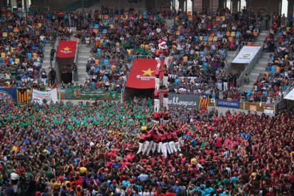 La colla xinesa els Xiquets de Hangzhou va quedar segona a la jornada d’ahir del Concurs de Castells de Tarragona.