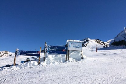 Una imatge de Baqueira Beret dilluns.