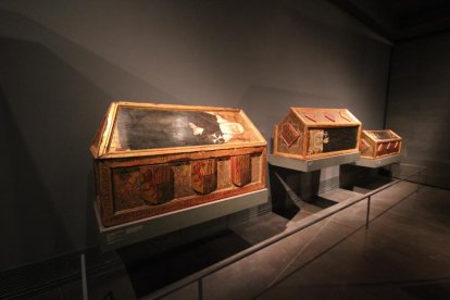 Caixes sepulcrals procedents de Sixena al Museu de Lleida