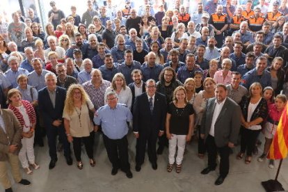 Junqueras, ahir al Parc de Bombers de Sant Vicenç dels Horts.