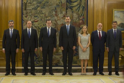 Un moment de l'acte al Palau de la Zarzuela