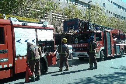 Efectius dels Bombers, ahir al lloc del succés.