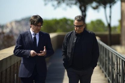 Puigdemont i Buenafuente, en un moment del programa.