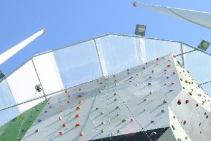 Una imatge del rocòdrom del Parc Olímpic de la Seu d’Urgell.