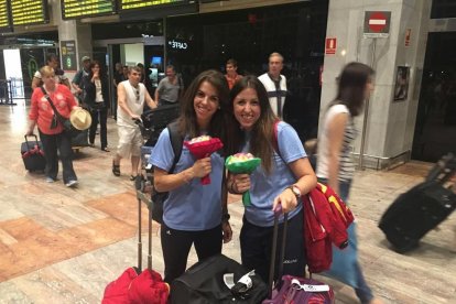 Mònica Gimeno i la seua entrenadora Laia Fuentes.