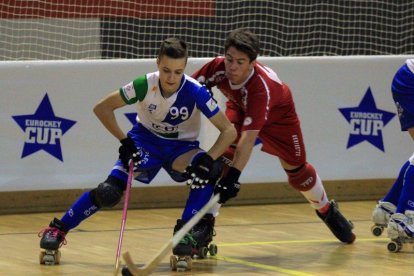 El lleidatà Dani Alsina, en una acció del partit d’ahir.