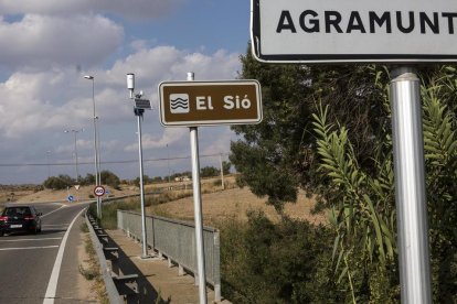 Un dels instruments col·locats al Sió a Agramunt.