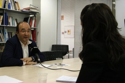 El primer secretari dels socialistes catalans, Miquel Iceta, aquest divendres a Barcelona.