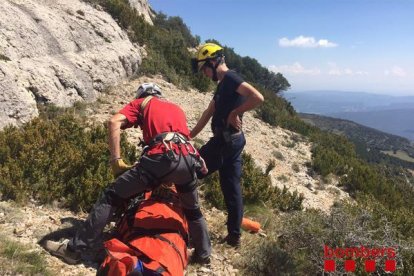 Imatge d’arxiu d’un rescat dels bombers a Ponent.