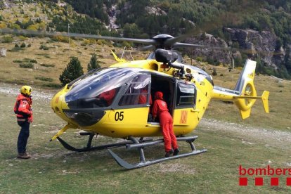 Imatge del rescat d’ahir a la Vall de Boí.