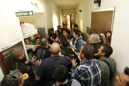 La protesta contra Manso que va derivar en la tancada a la UdL.