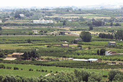 Vista aèria d’una de les partides que conformen l’Horta de Lleida.