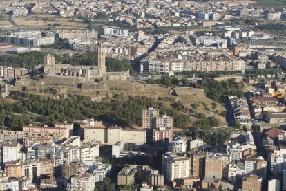 Vista aérea del centro de Lleida