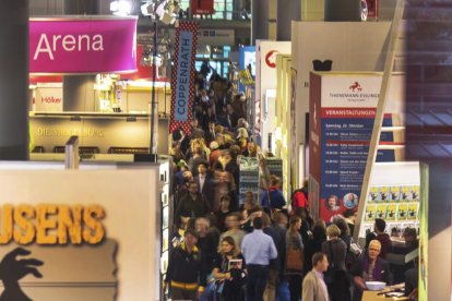 Imatge dels estands de la Fira del Llibre de Frankfurt.