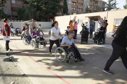 Un assaig dels actors la setmana passada a les instal·lacions d’Aremi.