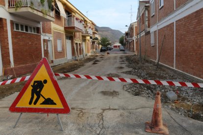 El tram de la via on es porten a terme les obres.