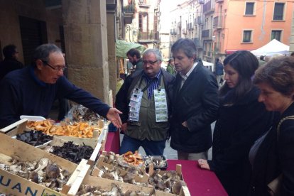 Un dels estands dedicats exclusivament a la venda de bolets a la Fira del Bolet de Solsona.