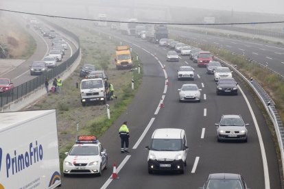 Sis ferits i l’autovia tallada per tres accidents per la boira a la ##Segarra